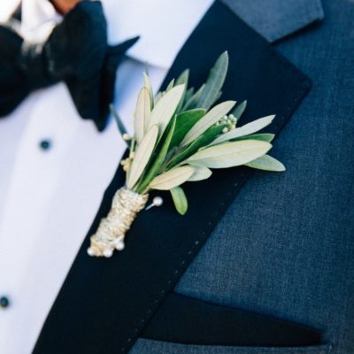 Greenery Buttonholes For The Groom